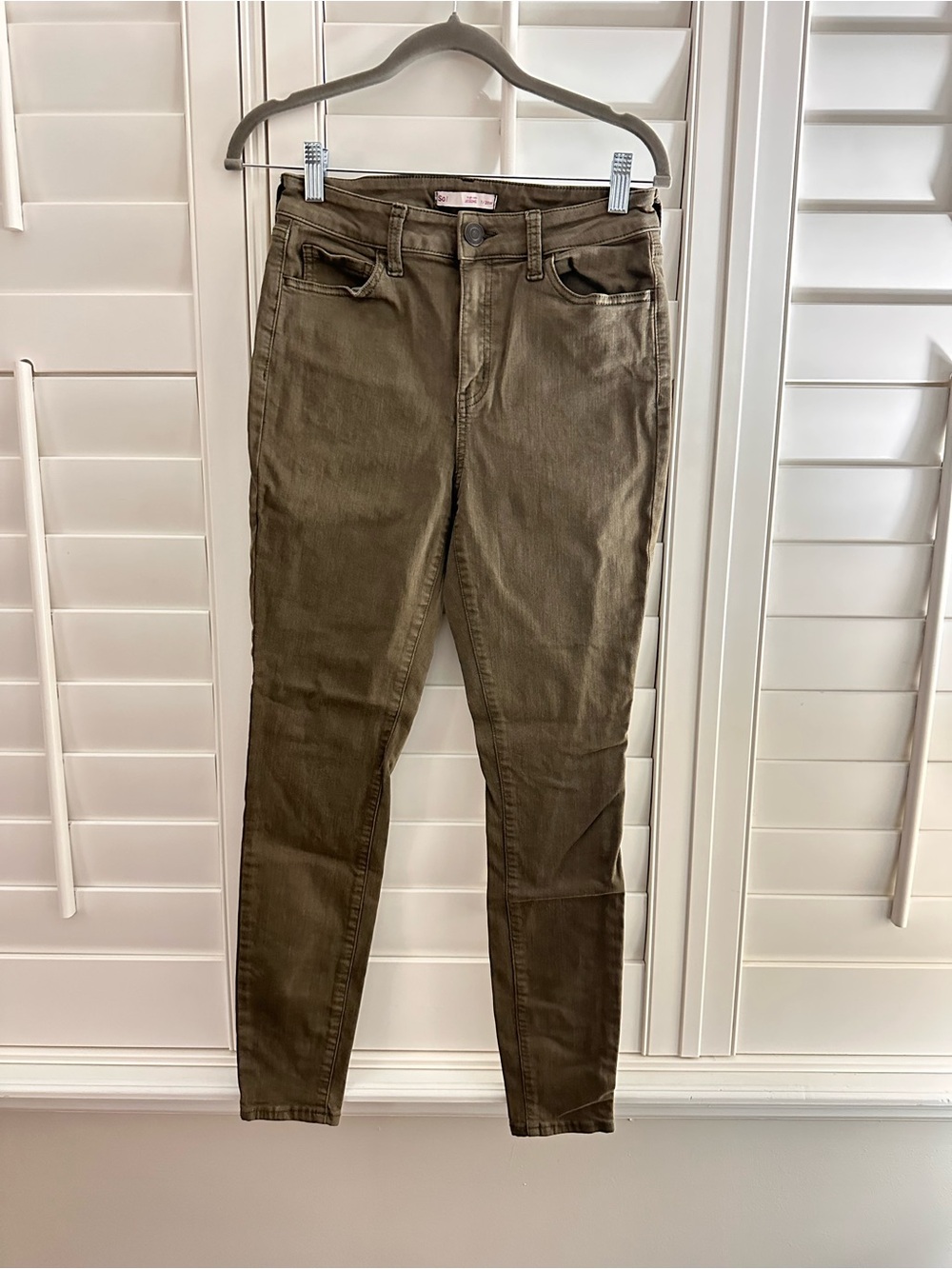 SO Olive Skinny Jeans